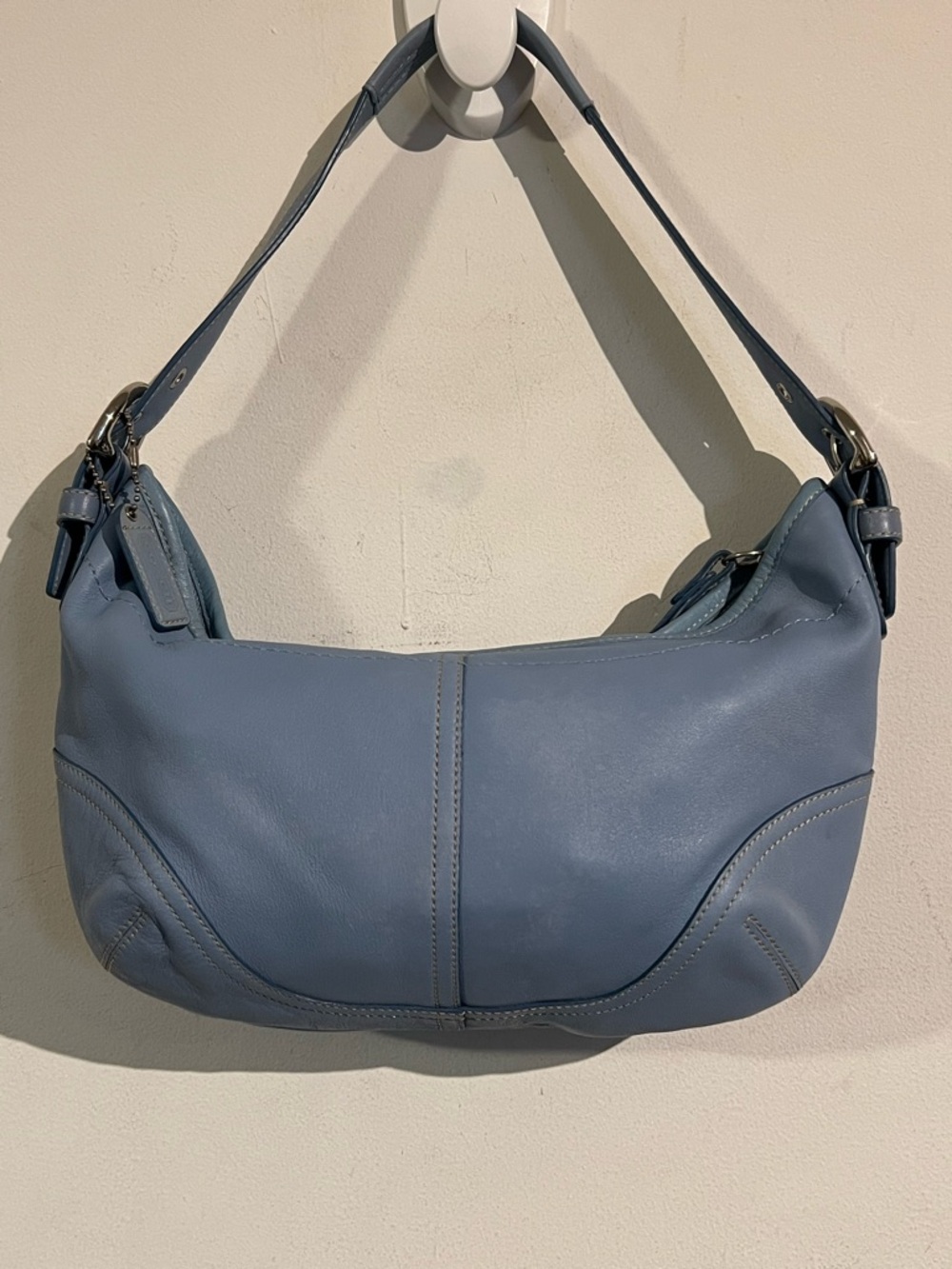 Coach baby blue leather soho shoulder bag